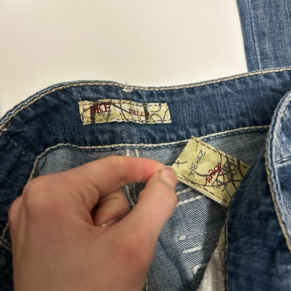 BKE Womens Stella Classic Blue low rise bootcut denim jeans embroidery size 29 - Picture 5 of 9